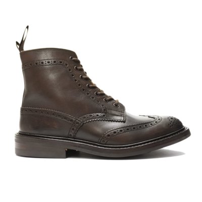 画像1: Tricker's（トリッカーズ）カントリーブローグブーツ（ダイナイトソール）/Espresso Burnished（エスプレッソバーニッシュド）