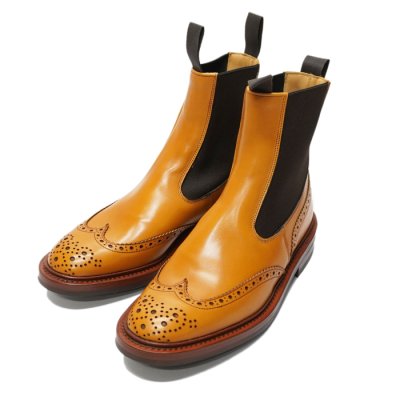 画像2: Tricker's（トリッカーズ）サイドゴアブローグブーツ（Henry）ダイナイトソール/Acorn Antique（エイコーンアンティーク）