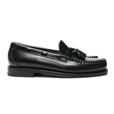 画像1: G.H.BASS（ジーエイチバス）LARKIN MOC TASSEL LOAFER（ラーキンモックタッセルローファー）レザーソール/Black（ブラック）