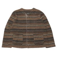 ENGINEERED GARMENTS（エンジニアードガーメンツ）KNIT CARDIGAN（ニットカーディガン）Fair Isle Stripe Sweater Knit/Brown（ブラウン）