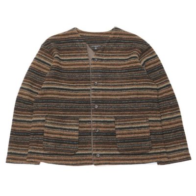 画像1: ENGINEERED GARMENTS（エンジニアードガーメンツ）KNIT CARDIGAN（ニットカーディガン）Fair Isle Stripe Sweater Knit/Brown（ブラウン）