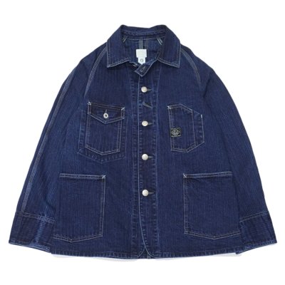 画像1: Post O'Alls（ポストオーバーオールズ）Engineers' Jacket（エンジニアーズジャケット）Herringbone Denim/Double Indigo（インディゴ）