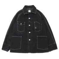 Post O'Alls（ポストオーバーオールズ）Engineers' Jacket（エンジニアーズジャケット）Herringbone Denim/Black（ブラック）