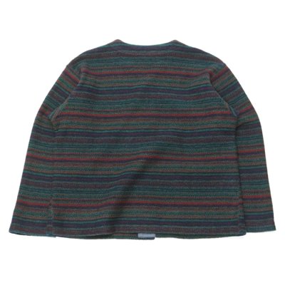 画像2: ENGINEERED GARMENTS（エンジニアードガーメンツ）KNIT CARDIGAN（ニットカーディガン）Fair Isle Stripe Sweater Knit/Green（グリーン）