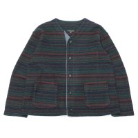 ENGINEERED GARMENTS（エンジニアードガーメンツ）KNIT CARDIGAN（ニットカーディガン）Fair Isle Stripe Sweater Knit/Green（グリーン）