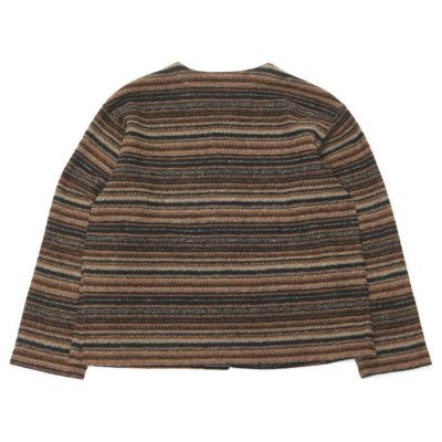 画像2: ENGINEERED GARMENTS（エンジニアードガーメンツ）KNIT CARDIGAN（ニットカーディガン）Fair Isle Stripe Sweater Knit/Brown（ブラウン）