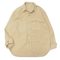 KAPTAIN SUNSHINE（キャプテンサンシャイン）Work Shirt（ワークシャツ）FINX LINEN BOIL GABADINE/Khaki（カーキ）