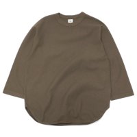 blurhms ROOTSTOCK（ブラームスルーツストック）Rough&Smooth Thermal Baseball Tee（ラフ&スムースサーマルベースボールTシャツ）/Khaki Brown（カーキブラウン）