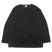 blurhms ROOTSTOCK（ブラームスルーツストック）Rough&Smooth Thermal Over-Neck L/S（ラフ&スムースサーマルオーバーネックシャツ ロングスリーブ）/Black（ブラック）