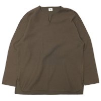 blurhms ROOTSTOCK（ブラームスルーツストック）Rough&Smooth Thermal Over-Neck L/S（ラフ&スムースサーマルオーバーネックシャツ ロングスリーブ）/Khaki Brown（カーキブラウン）