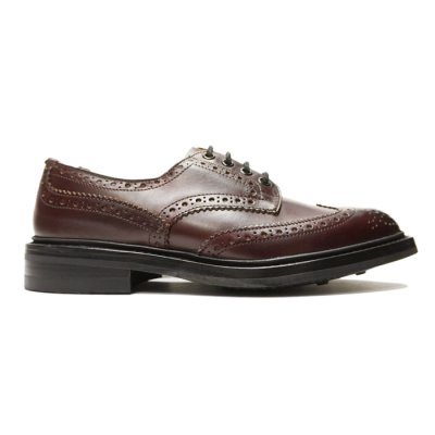 画像1: Tricker's（トリッカーズ）カントリーブローグシューズ（Bourton）ダイナイトソール/Burgundy Burnished（バーガンディバーニッシュド）