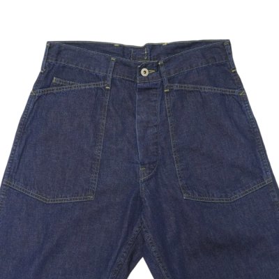 画像2: Post O'Alls（ポストオーバーオールズ）ARMY Pants（アーミーパンツ）Blue Denim W/OD-Yellow Stitch/Indigo（インディゴ）【裾上げ無料】