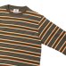 画像4: BARBARIAN（バーバリアン）Heavy Weight Crew Neck Shirt L/S + Waist Band（ヘビーウェイトクルーネックシャツ）”Nine 5crs Stripes Repeat”/Moss×Bottle×Ivory×B,Orange（モスグリーン×ボトルグリーン×トープ×オレンジ）