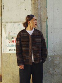 他の写真2: ENGINEERED GARMENTS（エンジニアードガーメンツ）KNIT CARDIGAN（ニットカーディガン）Fair Isle Stripe Sweater Knit/Brown（ブラウン）