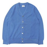 Yonetomi NEW BASIC（ヨネトミニューベーシック）AMERICAN WOOL&COTTON KNIT CARDIGAN（アメリカンウール＆コットンニットカーディガン）/Sax（サックス）