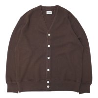 Yonetomi NEW BASIC（ヨネトミニューベーシック）AMERICAN WOOL&COTTON KNIT CARDIGAN（アメリカンウール＆コットンニットカーディガン）/Brown（ブラウン）