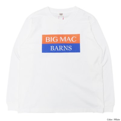 画像2: BARNS OUTFITTERS (バーンズアウトフィッターズ) 16/-BARNS OUTFITTERS×BIGMAC L/S T-Shirt (バーンズアウトフィッターズ×ビックマック・ロングスリーブTシャツ)"Pigment Dye"/White(ホワイト)・Charcoal（チャコール）