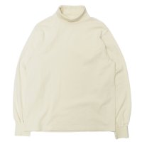 Yonetomi NEW BASIC（ヨネトミニューベーシック）GARMENT DYED T-SHIRT TURTLE NECK（ガーメントダイドTシャツ・タートルネック）/Ecru（エクリュ）