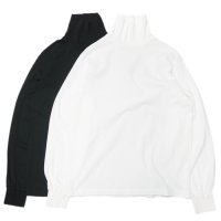 Yonetomi NEW BASIC（ヨネトミニューベーシック）GARMENT DYED T-SHIRT TURTLE NECK（ガーメントダイドTシャツ・タートルネック）/Black（ブラック）・White（ホワイト）