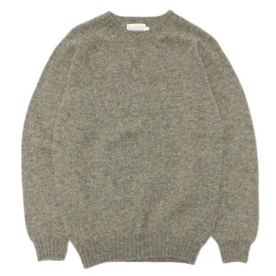 画像1: INVERALLAN（インバーアラン）Crew Neck Saddle Shoulder Sweater（クルーネックサドルショルダーセーター）Supersoft Shetland/OYSTER（オイスター）