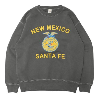 画像1: BARNS OUTFITTERS (バーンズアウトフィッターズ) Super Heavy Weight Sweat Shirt -Pigment Dye- (スーパーヘビーウェイトスウェットシャツ) "Santa fe" /Charcal(チャコール)