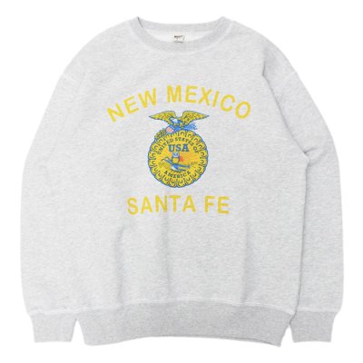 画像1: BARNS OUTFITTERS (バーンズアウトフィッターズ) Super Heavy Weight Sweat Shirt (スーパーヘビーウェイトスウェットシャツ)"Santa fe"/Grey(グレー)