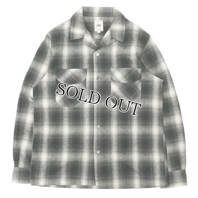 画像1: F.O.B FACTORY（エフオービーファクトリー）NEL OPEN COLLAR SHIRT（ネルオープンカラーシャツ）Cotton Flannel/Black（ブラック）