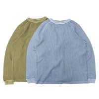 Good On（グッドオン）Long Sleeve Knit （ロングスリーブニット）"Rib Knit Pigment Dye"/Ajisai（アジサイ）・Sage（セージ）