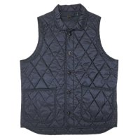 *A VONTADE（アボンタージ）Quilted Line Vest（キルテッドライナーベスト）Detachble Collar/Navy（ネイビー）