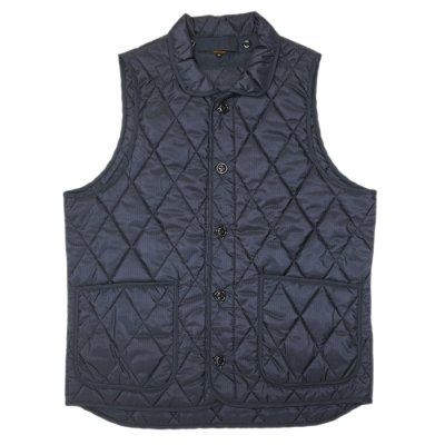 画像1: A VONTADE（アボンタージ）Quilted Line Vest（キルテッドライナーベスト）Detachble Collar/Navy（ネイビー）