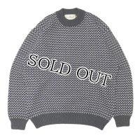 L.L.Bean（エルエルビーン）Wayne Sweater Bard's-Eye（ウェインセーターバーズアイ）-Japan Edition-/Charcoal×Natural×Purple（チャコール×ナチュラル×パープル）※Mサイズのみ