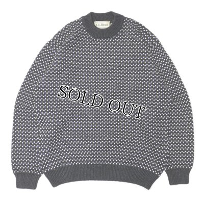 画像1: L.L.Bean（エルエルビーン）Wayne Sweater Bard's-Eye（ウェインセーターバーズアイ）-Japan Edition-/Charcoal×Natural×Purple（チャコール×ナチュラル×パープル）※Mサイズのみ