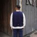 画像11: Post O'Alls（ポストオーバーオールズ）1 Pocket Vest（1ポケットベスト）Vintage twill w/trashed wool lining indigo w/stripe lining /Indigo（インディゴ）