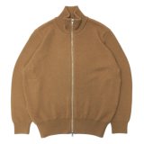 Yonetomi NEW BASIC（ヨネトミニューベーシック）EX Fine Wool Rib Knit Blouson（エクストラファインウールニットブルゾン）/Camel（キャメル）