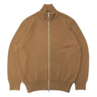 Yonetomi NEW BASIC（ヨネトミニューベーシック）EX Fine Wool Rib Knit Blouson（エクストラファインウールニットブルゾン）/Camel（キャメル）