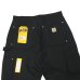 画像3: Carhartt（カーハート）DOUBLE FRONT WORK DUNGAREE（ダブルフロントワークダンガリー）/Black（ブラック）【裾上げ無料】