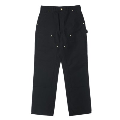 画像1: Carhartt（カーハート）DOUBLE FRONT WORK DUNGAREE（ダブルフロントワークダンガリー）/Black（ブラック）【裾上げ無料】