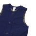 画像5: Post O'Alls（ポストオーバーオールズ）1 Pocket Vest（1ポケットベスト）Vintage twill w/trashed wool lining indigo w/stripe lining /Indigo（インディゴ）