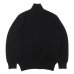 画像2: Yonetomi NEW BASIC（ヨネトミニューベーシック）EX Fine Wool Rib Knit Blouson（エクストラファインウールニットブルゾン）/Black（ブラック） (2)