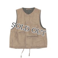 ENGINEERED GARMENTS（エンジニアードガーメンツ）Cover Vest（カバーベスト）Lt,Weight Fake Suede/Khaki（カーキ）