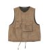 画像1: ENGINEERED GARMENTS（エンジニアードガーメンツ）Cover Vest（カバーベスト）Lt,Weight Fake Suede/Khaki（カーキ） (1)