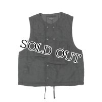 ENGINEERED GARMENTS（エンジニアードガーメンツ）Cover Vest（カバーベスト）Lt,Weight Fake Suede/Black（ブラック）