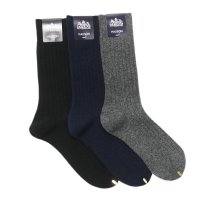 HALISON（ハリソン）ラムウール ミドルゲージソックス/Grey（グレー）・Navy（ネイビー）・Black（ブラック）※3足までメール便発送可※