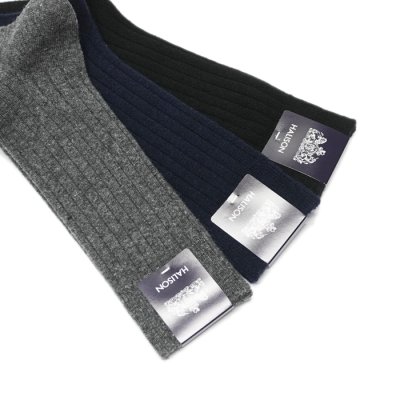 画像5: HALISON（ハリソン）ラムウール ミドルゲージソックス/Grey（グレー）・Navy（ネイビー）・Black（ブラック）※3足までメール便発送可※