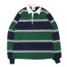 画像1: BARBARIAN（バーバリアン）クラシック ラガーシャツ-NEW FIT-（3 COLOR STRIPES）/Navy×White×Pine（ネイビー×ホワイト×パイン） (1)