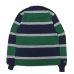 画像2: BARBARIAN（バーバリアン）クラシック ラガーシャツ-NEW FIT-（3 COLOR STRIPES）/Navy×White×Pine（ネイビー×ホワイト×パイン） (2)