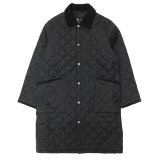 Barbour（バブァー）LONG LIDDESDALE QUILT JACKET（ロングリデスデイル キルトジャケット）/Black（ブラック）