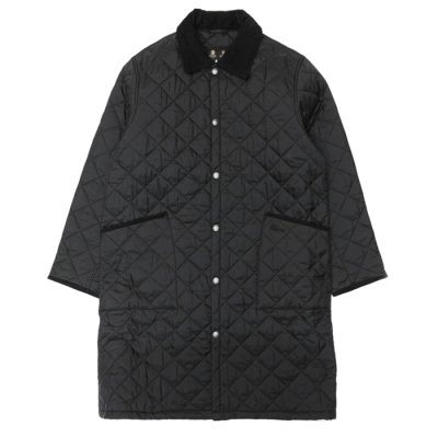 画像1: Barbour（バブァー）LONG LIDDESDALE QUILT JACKET（ロングリデスデイル キルトジャケット）/Black（ブラック）