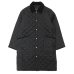 画像1: Barbour（バブァー）LONG LIDDESDALE QUILT JACKET（ロングリデスデイル キルトジャケット）/Black（ブラック） (1)