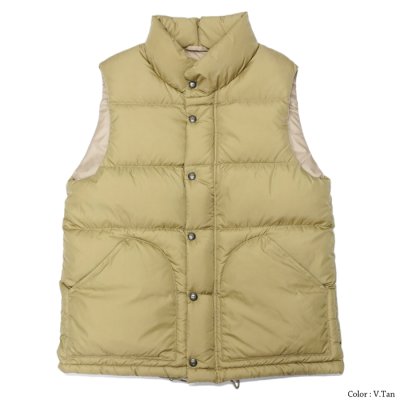 画像2: SIERRA DESIGNS（シエラデザイン）ZIP DOWN VEST（ジップダウンベスト）/V,Tan（ヴィンテージタン）・Orange（オレンジ）